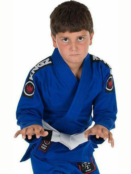Kingz Basic 2.0 Kids Brazilian Jiu Jitsu Uniform Blue