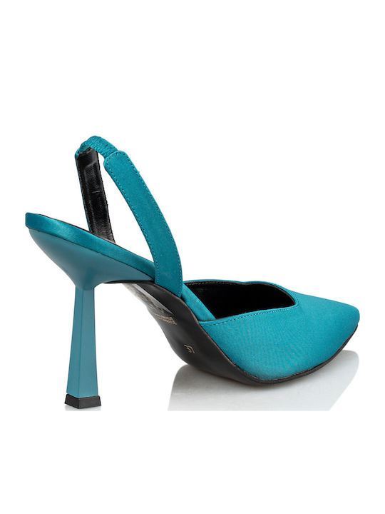Spitze Zehe Pumps mit Absatzstiletto Petrol