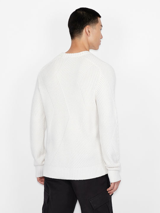 Armani Exchange Men's Long Sleeve Sweater White