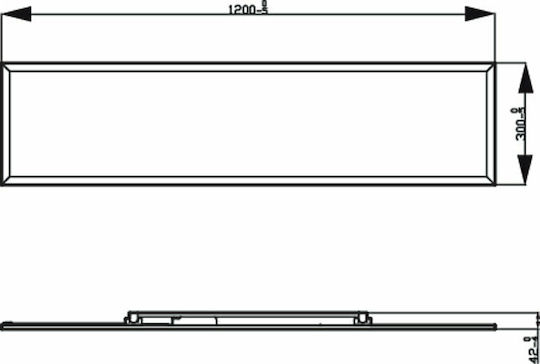 Philips Χωνευτό LED Panel 36W 120x30εκ. Philips Χωνευτό LED Panel 36W 120x30εκ.