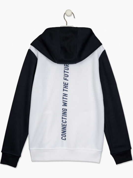 Kids Cardigan with Hood White
