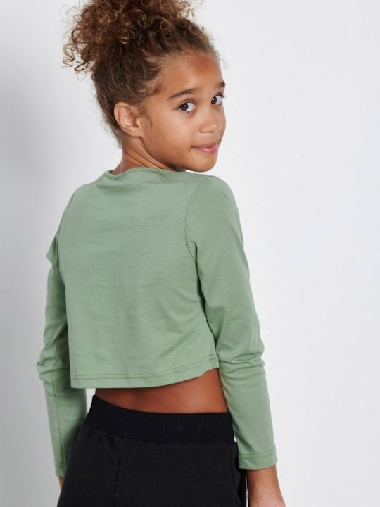 BodyTalk Kids Crop Top Long Sleeve Green