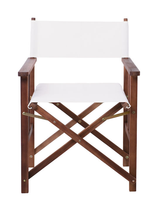 Outdoor-Sessel Hölzernes White 58x54x85εκ.