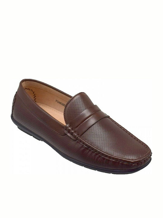 B-Soft Men's Leather Moccasins Brown 385-20