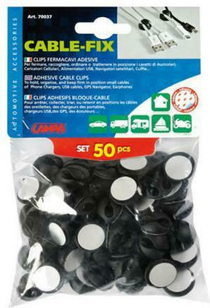Lampa L7003.7 Clips Οργάνωσης Καλωδίων 50τμχ Μαύρο
