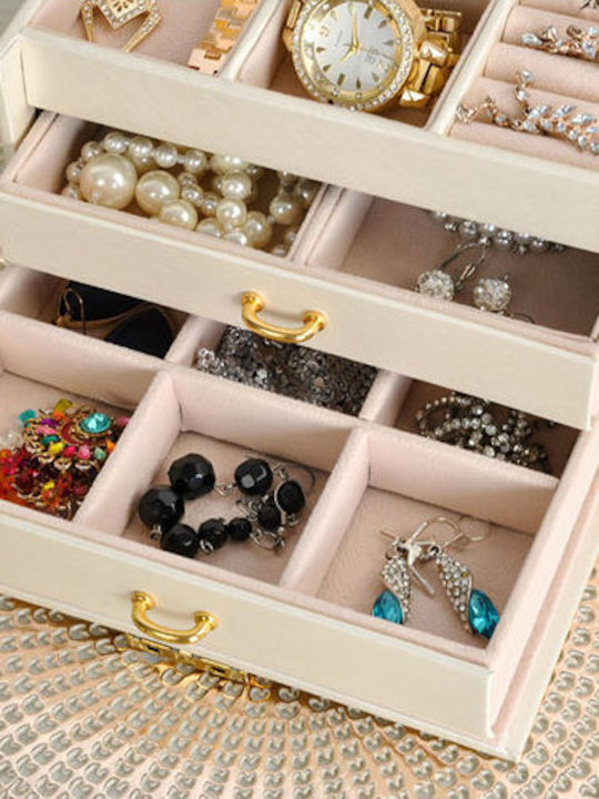 Cb cases Jewellery Box with Drawer & Mirror 17.5x13.8x17.5cm