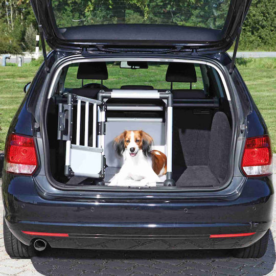 Trixie Transporter Кенел за превоз на кучета с колела Сив 64x57x48см