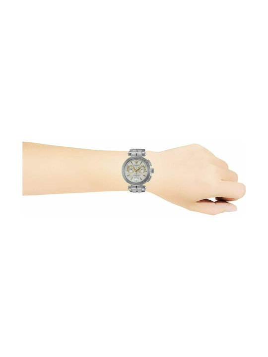 Versace Watch Chronograph Battery with Silver Metal Bracelet