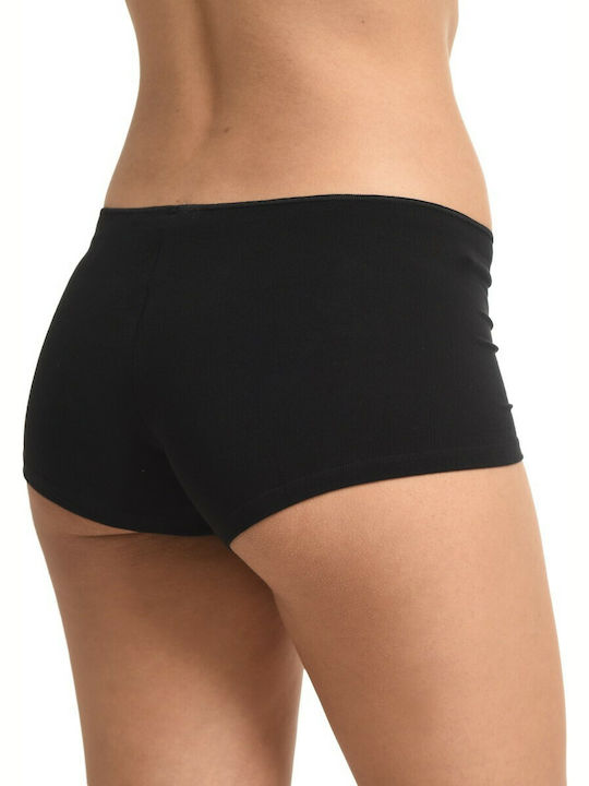 Helios Women's Cotton Boxer Black