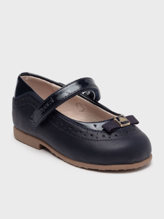 Mayoral Kids Ballerinas with Hoop & Loop Closure Navy Blue