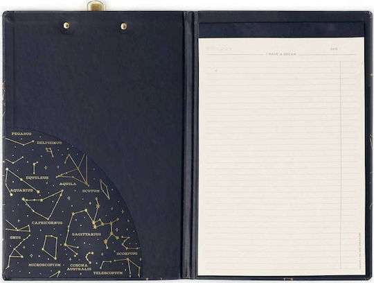 Legami Milano Clipboard with Clamp Conference for Paper A4 Blue Stars 1pcs