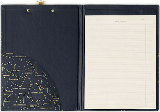 Legami Milano Clipboard with Clamp Conference for Paper A4 Blue Stars 1pcs