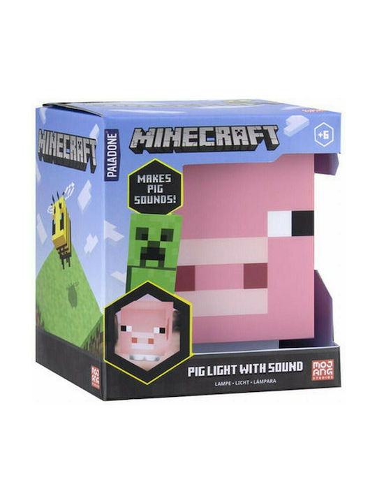 Paladone Led Παιδικό Διακοσμητικό Φωτιστικό Minecraft Pig Ροζ 11εκ.