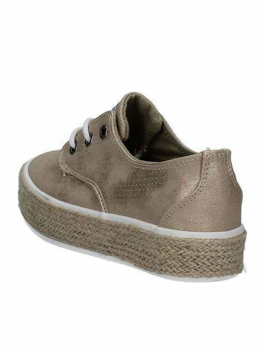 Kids Espradrilles with Laces Gold