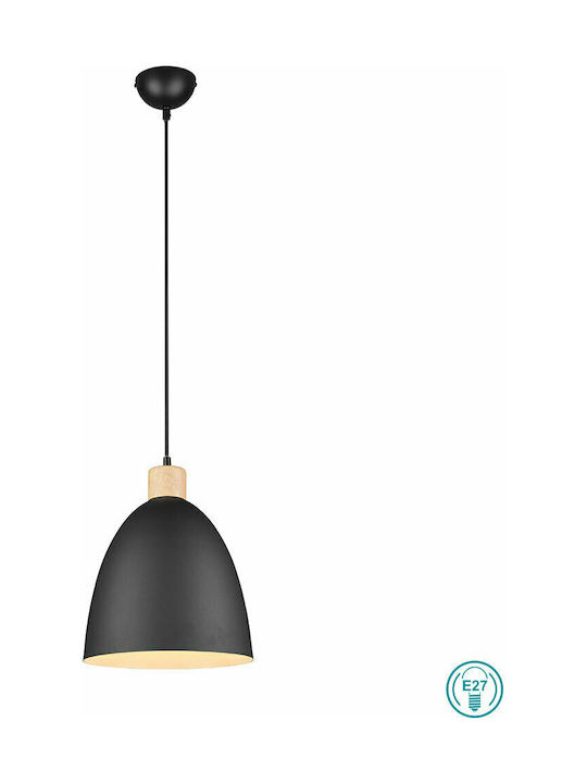 Trio Lighting Jagger Lustră O singură lumină Bell pentru Soclu E27 Negru