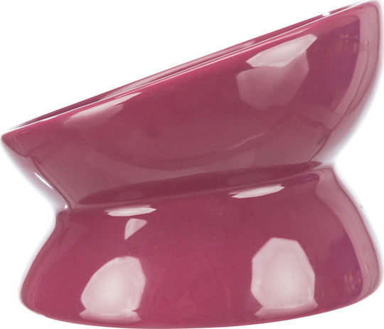Trixie Ergonomic Shape Ceramic Bowl Food & Water for Dog & Cat 150ml 13cm in Pink Color