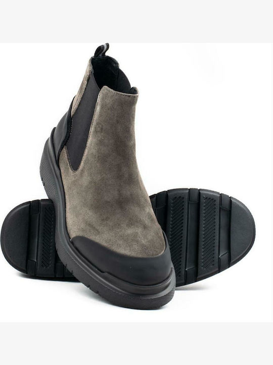 Denis Leather Chelsea Boots Anthracite