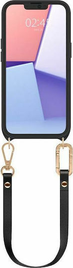 Spigen Cyrill Classic Charm Umschlag Rückseite Kunststoff / Silikon mit Band Schwarz (iPhone 13 Pro)