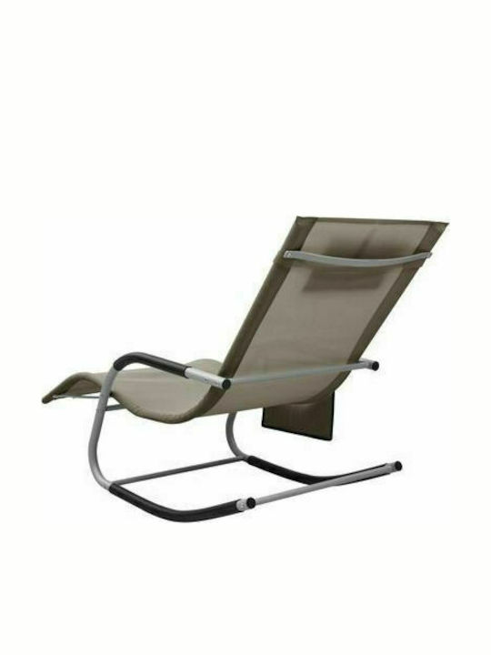 mit Textilene-Stoff Taupe / Γκρι 2Stück 149x62x88cm