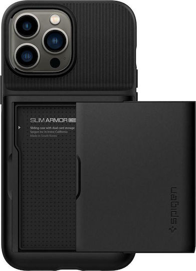 Spigen Slim Armor CS Задна корица Пластмаса / Силикон 2мм Черен (iPhone 13 Pro Max)