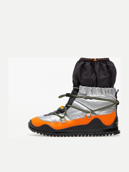 Adidas x Stella McCartney Winterboot Met Chunky Sneakers Acid Orange / Silver Metallic / Core Black