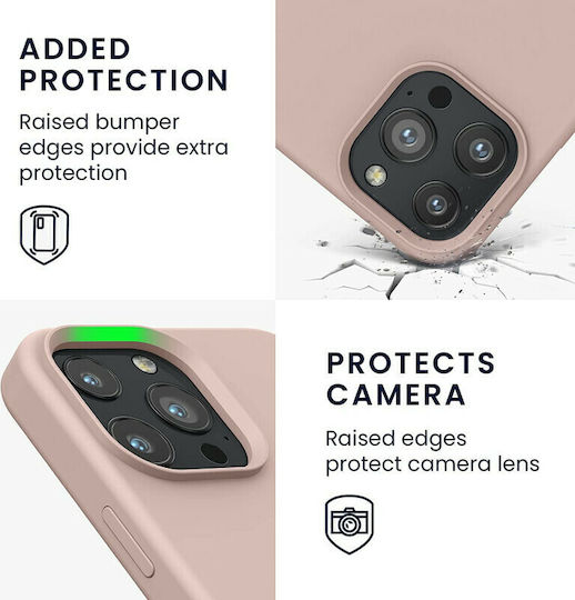 KWmobile Rubberized Back Cover Silicon roz închis (iPhone 13 Pro Max)
