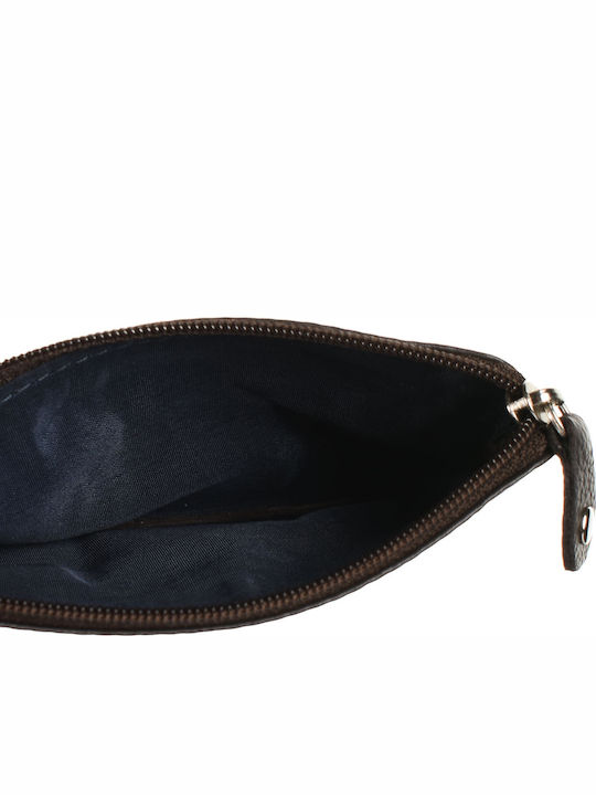 Aeronautica Militare Leather Key Holder Brown