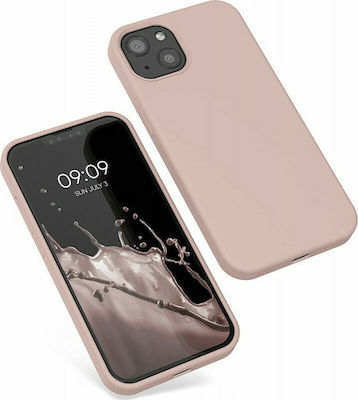 KWmobile Rubberized Umschlag Rückseite Silikon Dusty Pink (iPhone 13) 55878.10