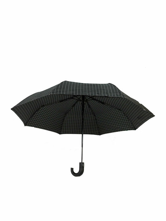 PRIVATO OY03-YS2-1 ομπρέλα με αυτόματο άνοιγμα καρώ μαύρη