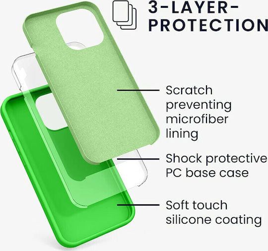 KWmobile Rubberized Back Cover Σιλικόνης Lime Green (iPhone 13 Pro)