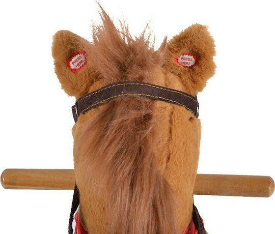 Moni Thunder Fabric Rocking Toy Horse for 24+ months with Sounds & Music with Max Load Capacity 50kg Brown