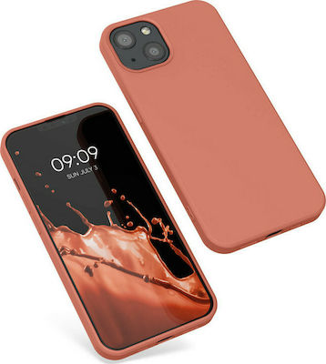 KWmobile Rubberized Umschlag Rückseite Silikon Blush Beauty (iPhone 13) 55948.215