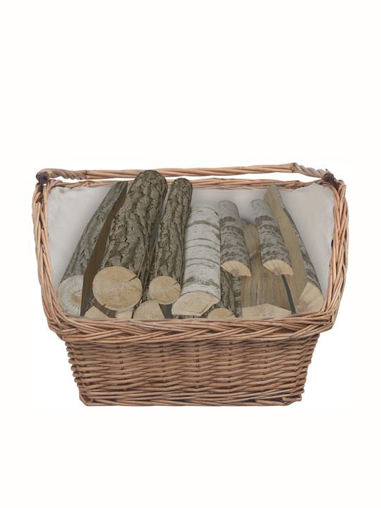 vidaXL Wooden Firewood Basket 61.5x46.5x58cm Brown