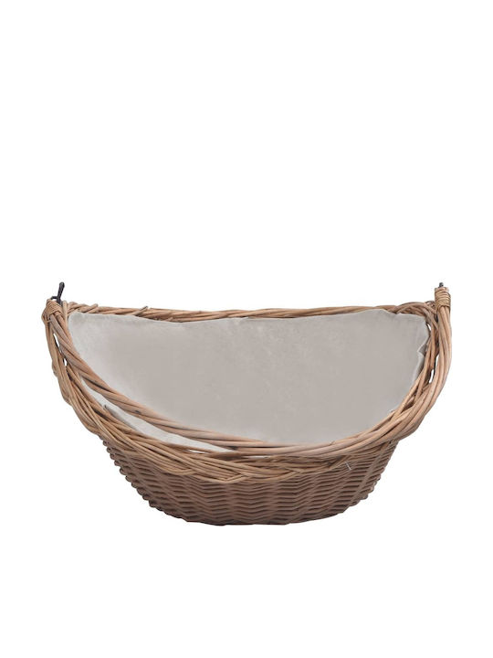 vidaXL Lemn Coș Depozitare lemne 57x46.5x52cm Maro