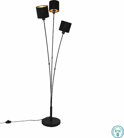 Trio Lighting Tommy Floor Lamp H150cm. Black