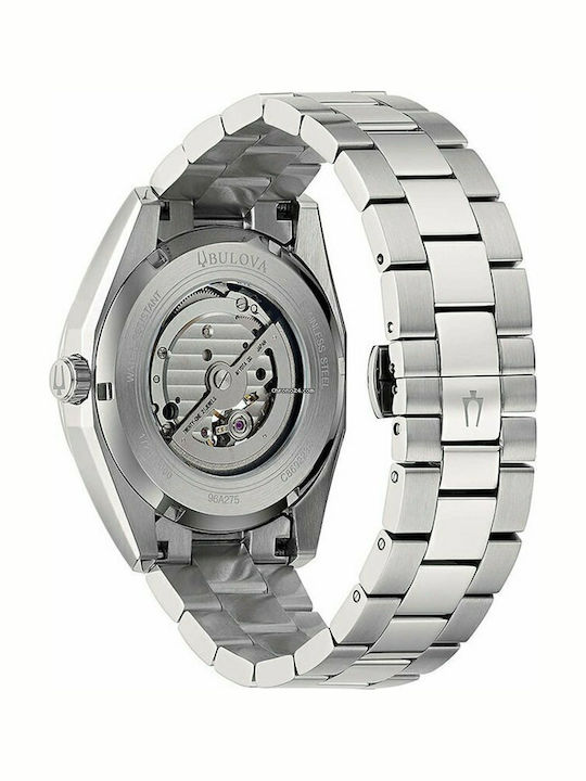 Bulova Surveyor Мъжки часовник 42мм Автоматичен със Сребърен Метална гривна