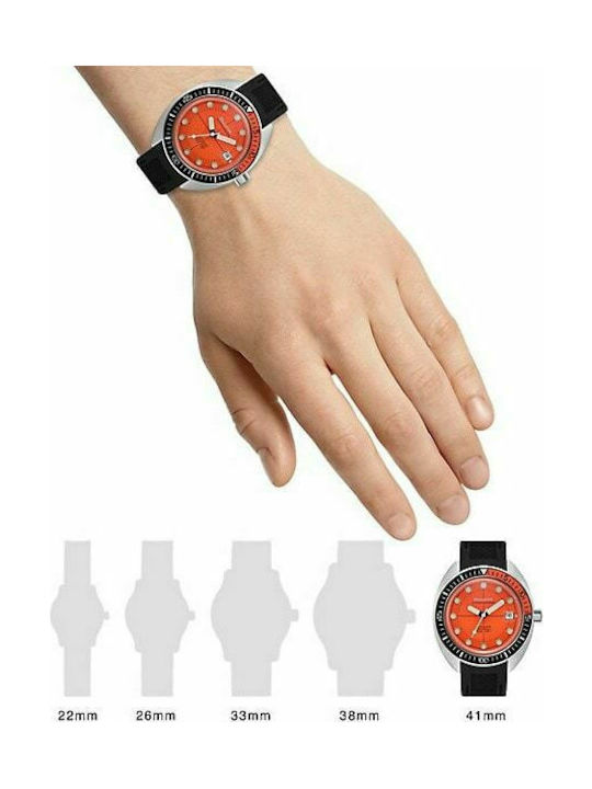 Bulova Oceanographer Ρολόι Αυτόματο με Καουτσούκ Λουράκι σε Μαύρο χρώμα