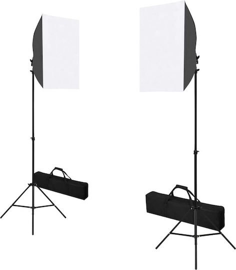 vidaXL Foto- und Videobeleuchtungsset 2 Leuchten 24W Mit Softbox und Stativ