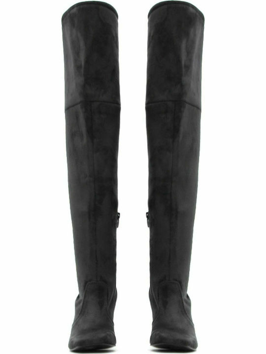 Makis Kotris Suede Over the Knee Women's Boots Gray