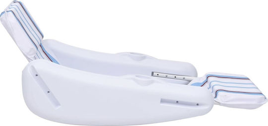 vidaXL Aufblasbarer Sessel mit Griffen Weiß 140x83cm