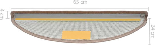 vidaXL Treppenstufenmatten Light Brown 65cm 133886 15Stück