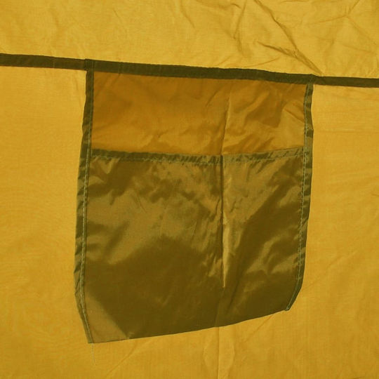 vidaXL Camping Tent Yellow for 1 Person 130x130x210cm