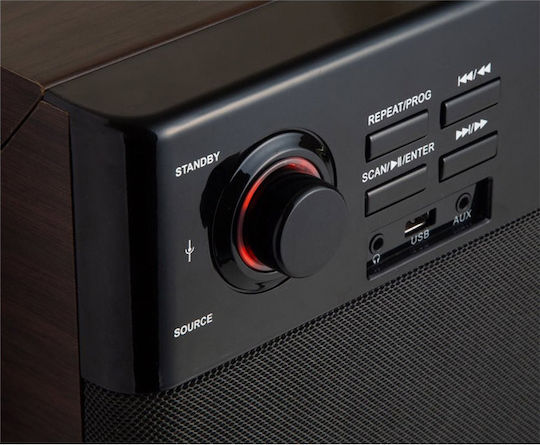 Technaxx TX-137 Πικάπ με Προενίσχυση και Ενσωματωμένα Ηχεία Καφέ