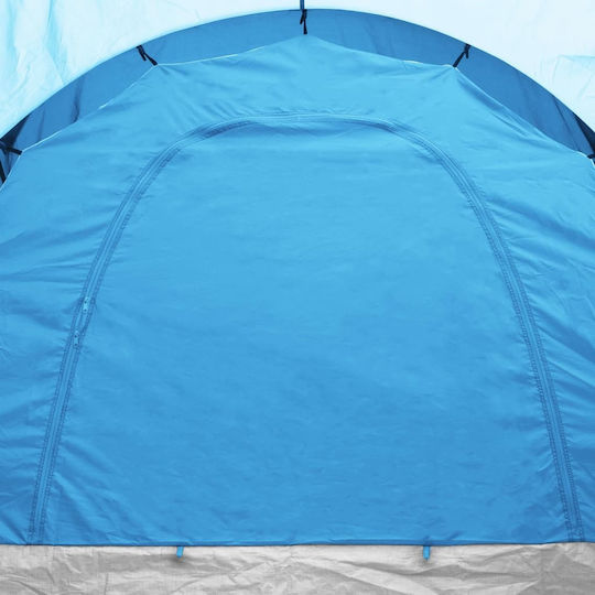 vidaXL Sommer Campingzelt Tunnel Blau für 6 Personen 576x235x150cm
