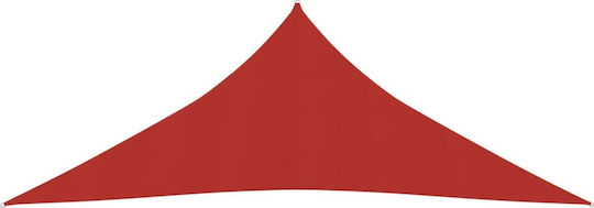 vidaXL Triangle Shade Sail Red With Hoop 4m 160gr/m² made of HDPE 160 g/m²