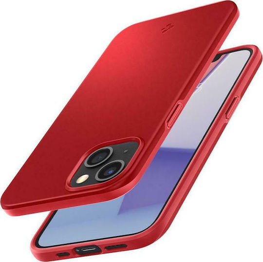 Spigen Thin Fit Back Cover Silicone 0.8mm Red (iPhone 13)