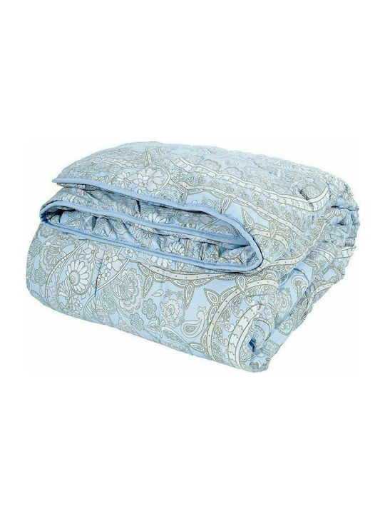 Das Home Πάπλωμα Υπέρδιπλο με Γέμιση Microfiber 220x240εκ. 4785 Σιέλ / Μπεζ