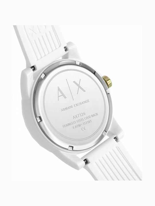 Armani Exchange Ceas de Damă cu Alb Curea din Piele