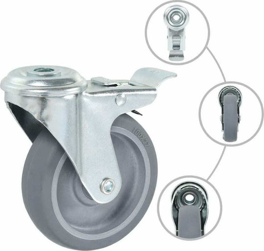 vidaXL 277894 Rotating Wheels Made of Rubber 24 Pieces 100mm