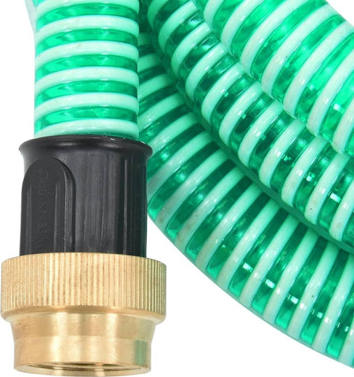 vidaXL 151038 Tubing Suction Green with Brass Connectors 3m 25mm